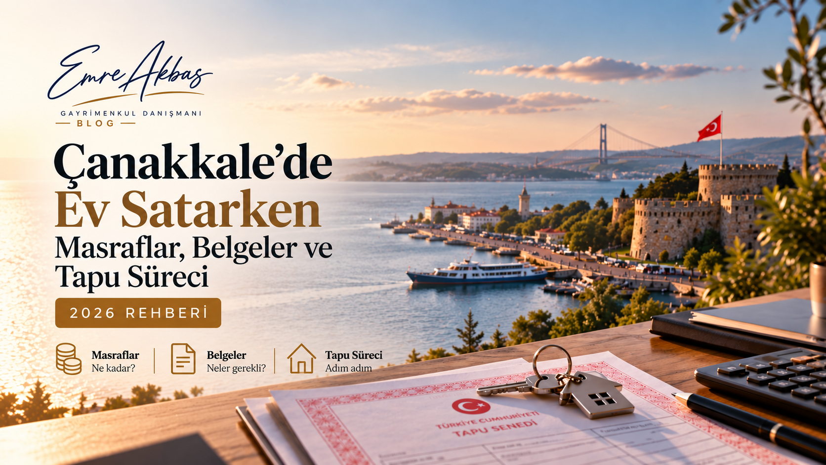 Çanakkale'de Ev Satarken Masraflar, Belgeler ve Tapu Süreci (2026 Rehberi)